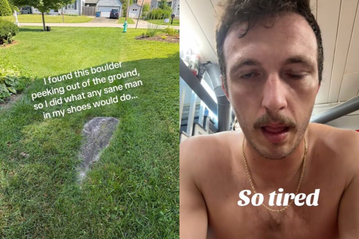 homem-tenta-tirar-pedra-do-jardim-e-faz-descoberta-surpreendente