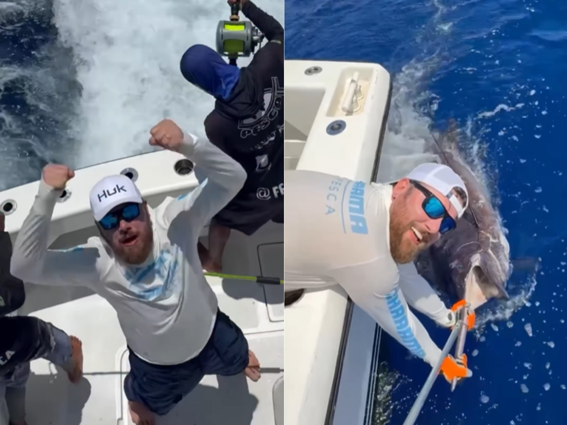 dia-historico:-ze-neto-pesca-maior-peixe-de-sua-vida,-de-quase-300kg,-na-bahia