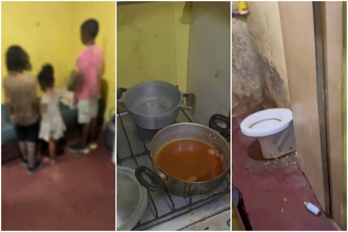 mae-e-presa-por-deixar-tres-filhos-sem-comida-e-dormindo-no-chao;-veja