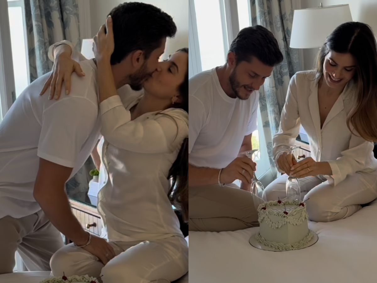 Camila Queiroz abre álbum de fotos e celebra primeira gravidez: “Nós 3”