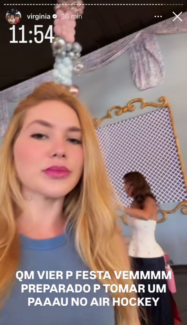 Virginia chega ao lado dos filhos e da família de Vini Jr. para festa de Maria Flor