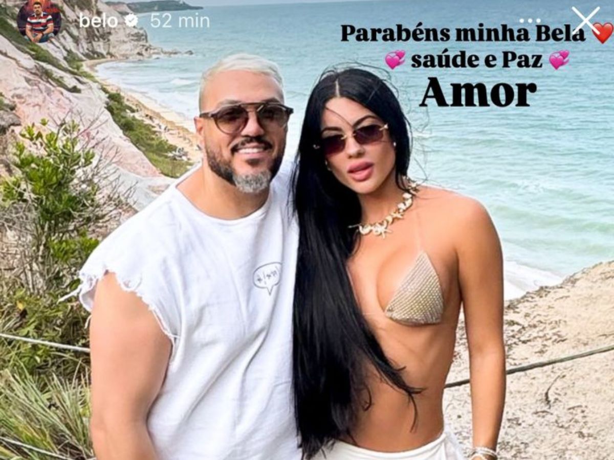 Namorada de Belo, Rayane Figliuzzi explica por que o cantor não posta fotos do casal