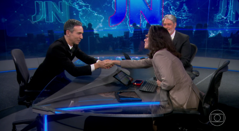 William Bonner se despede do “Jornal Nacional” e passa o bastão para César Tralli
