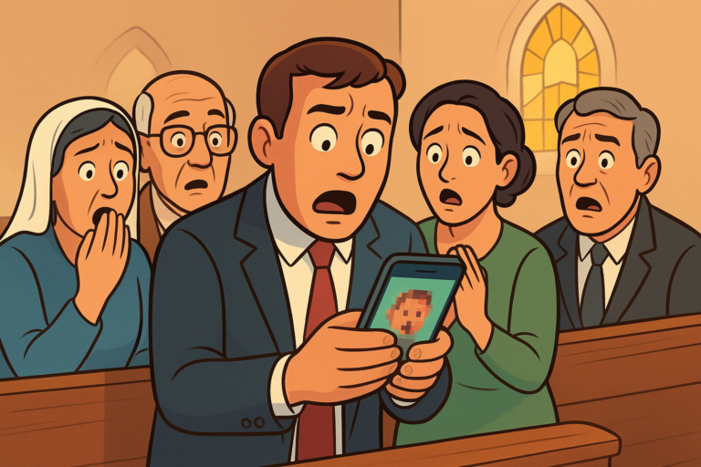 Pastor famoso manda figurinha ‘nada santa’ em grupo e vira assunto nos bancos da igreja