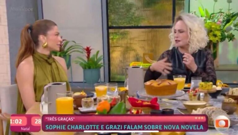 Grazi Massafera ironiza ‘família tradicional’ no Mais Você: “Papai, mamãe, filhinho e amante”