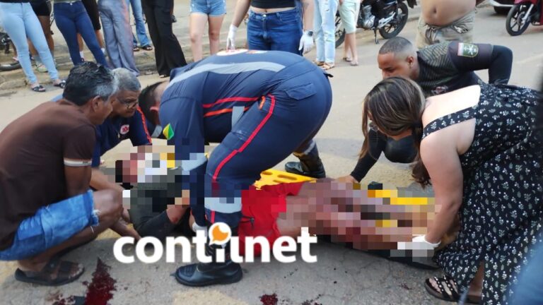 Motociclista fica gravemente ferido após colidir com caminhão baú em cruzamento de Brasiléia