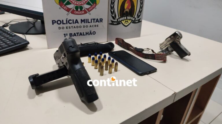 Tático do 1º BPM prende homem armado e impede possível ataque criminoso em Rio Branco
