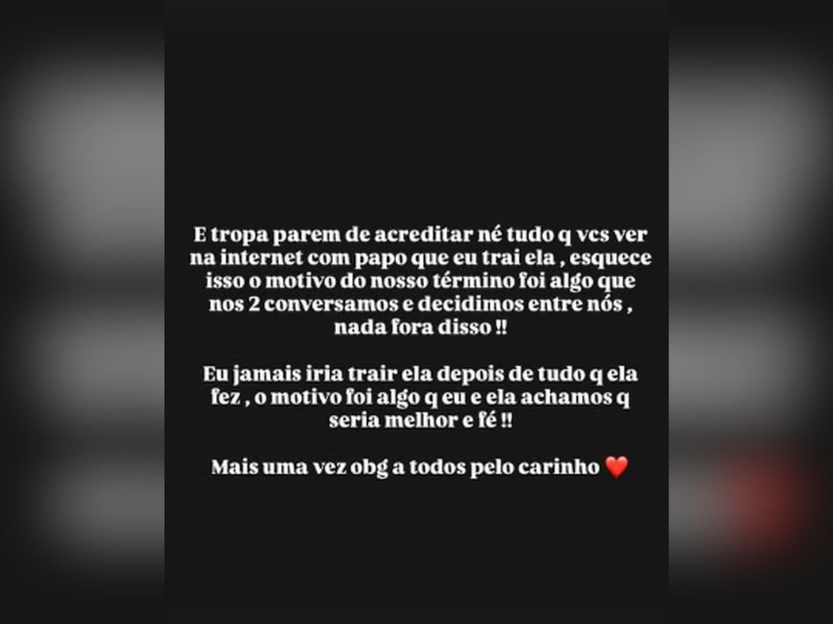 Poze do Rodo nega traição após término com Vivi Noronha: “Conversamos e decidimos”