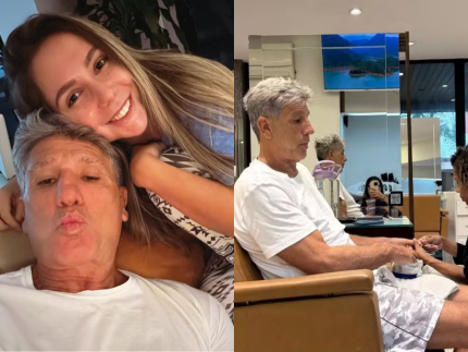 Dia de spa! Filha de Renato Gaúcho leva o treinador para “fazer as unhas”