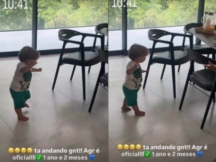jose-leonardo,-cacula-de-virginia-e-ze-felipe,-comeca-a-andar-aos-1-ano-e-2-meses