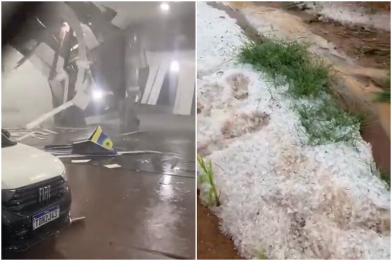 Temporal com ventos de 91 km/h provoca estragos em cidade de Goiás