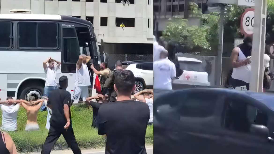 briga-entre-torcedores-causa-tumulto-e-bloqueio-de-rodovia;-veja-os-videos