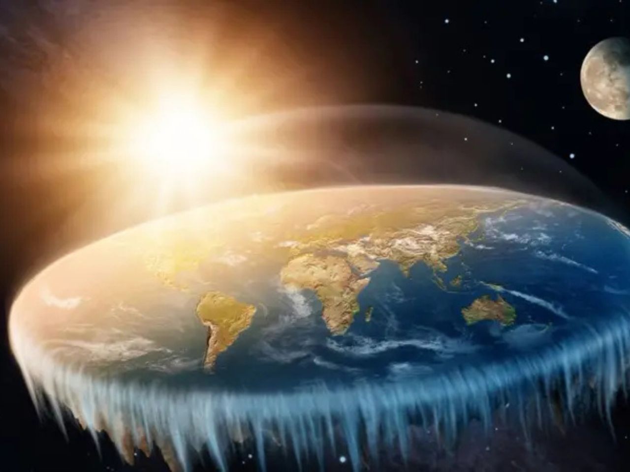 Empresário vai pagar R$ 16 bilhões a quem provar que a Terra é plana com foto das bordas