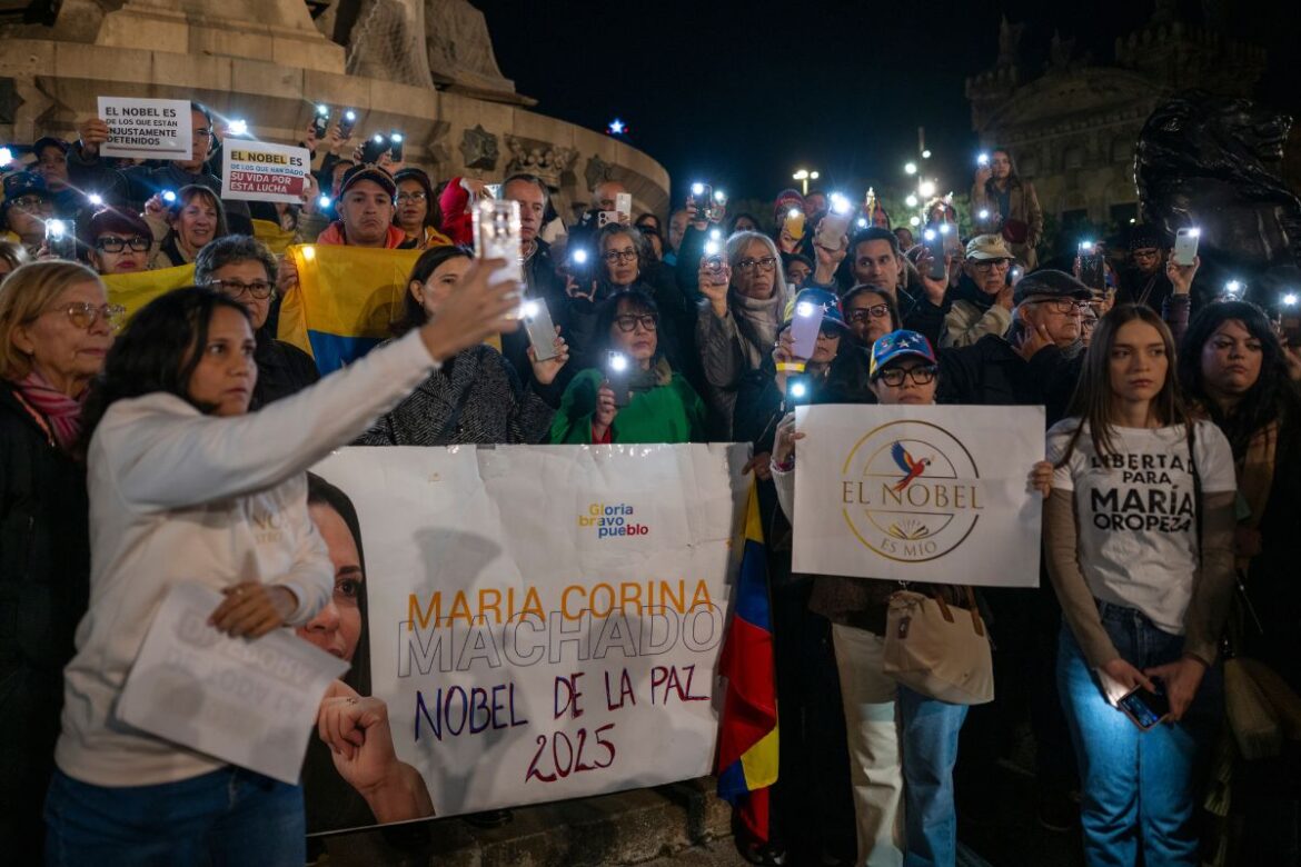 venezuela:-atos-em-80-cidades-apoiam-corina-antes-dela-receber-o-nobel