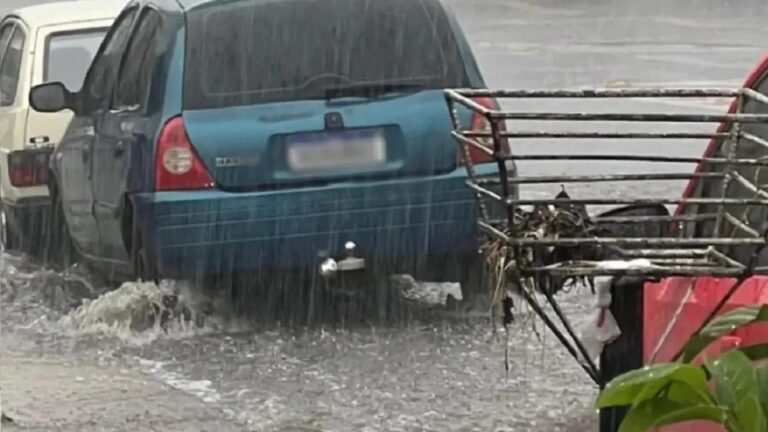 video-mostra-moradores-erguendo-carro-para-salvar-jovem-de-enxurrada