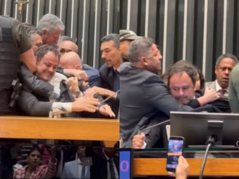 VĂdeo: Glauber Braga Ă© retirado Ă força de mesa na Câmara dos Deputados