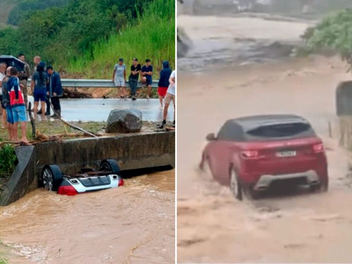 morte-de-bebe:-veja-momento-em-que-carro-com-familia-e-arrastado-por-enxurrada
