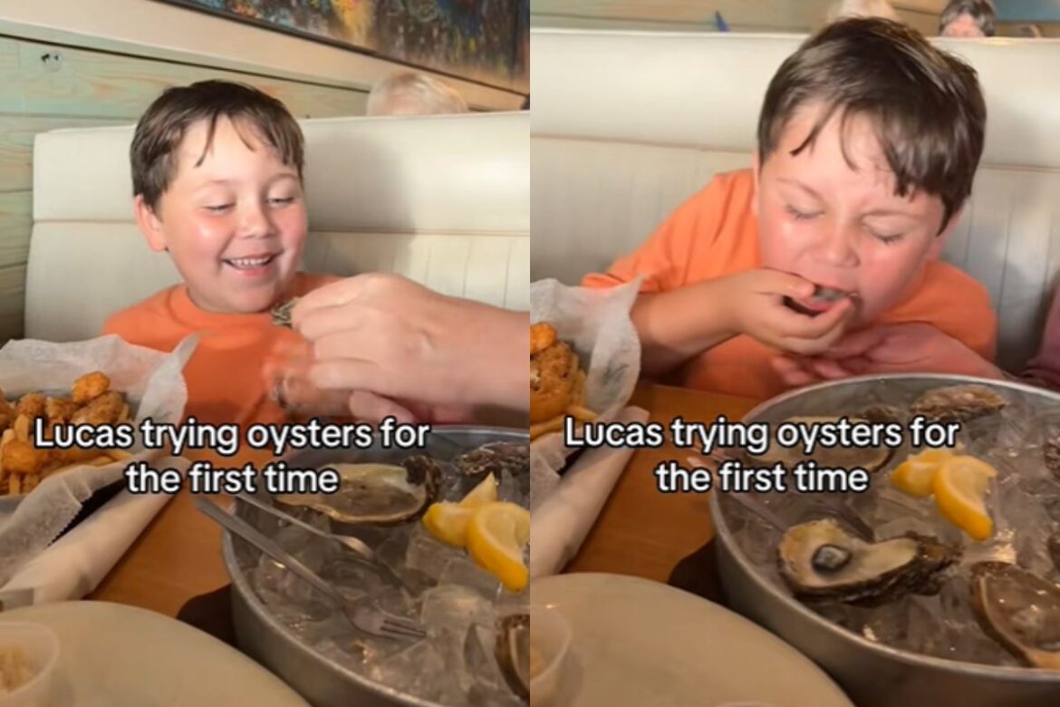 menino-de-6-anos-experimenta-ostras-pela-1a-vez;-reacao-diverte-a-web