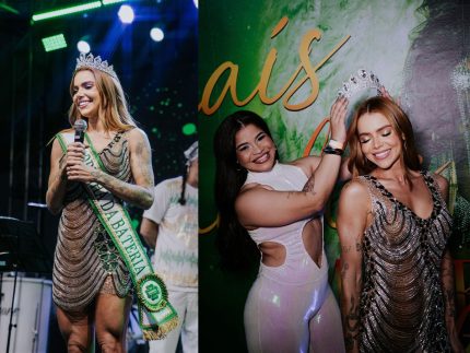 thais-vasconcellos,-esposa-de-ferrugem,-e-coroada-madrinha-da-camisa-verde-e-branco-em-sp