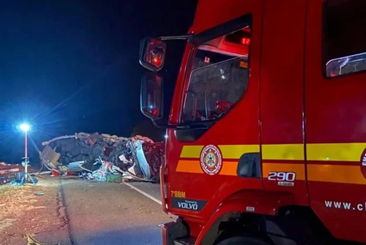 acidente-entre-caminhao-e-micro-onibus-deixa-mortos-em-rodovia;-veja-fotos