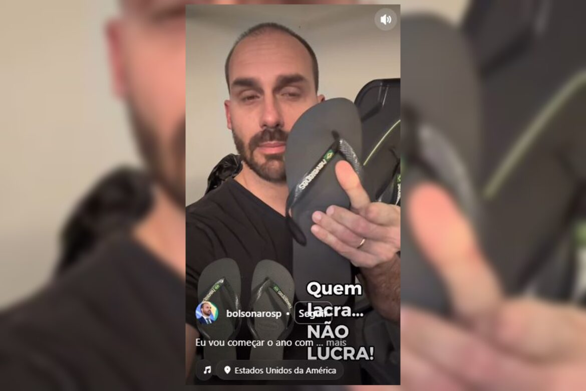eduardo-bolsonaro-joga-sandalias-no-lixo-ao-criticar-havaianas