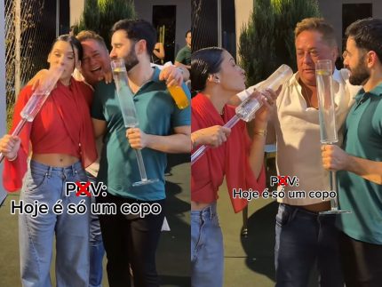 ana-castela-se-diverte-com-leonardo-durante-festa-de-natal-da-familia:-“so-um-copo”