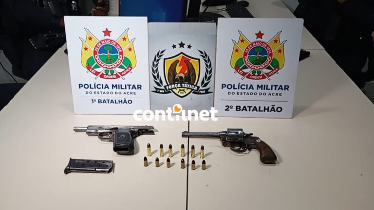 Denúncia anônima ajuda Polícia Militar a apreender armas e prender suspeito em Rio Branco