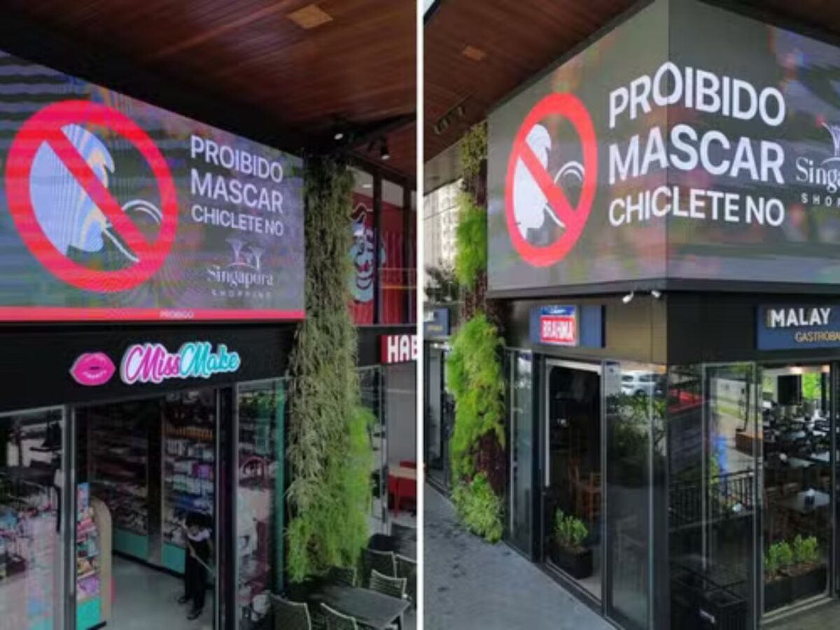 shopping-proibe-clientes-de-mascar-chiclete;-entenda