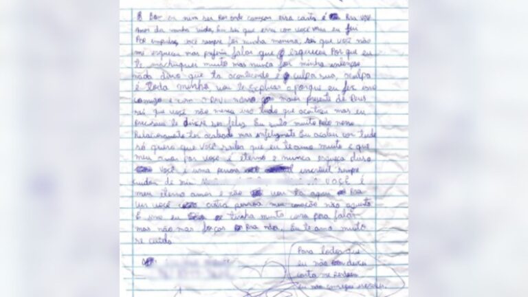 Homem confessa que matou filho e deixa carta para ex-mulher: “Presente de Deus”