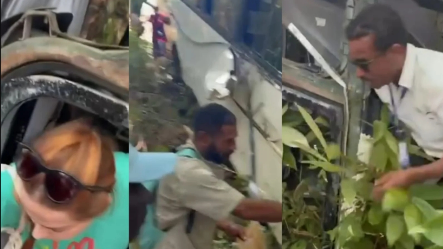 onibus-despenca-de-ribanceira-em-trancoso,-na-bahia,-e-deixa-5-feridos