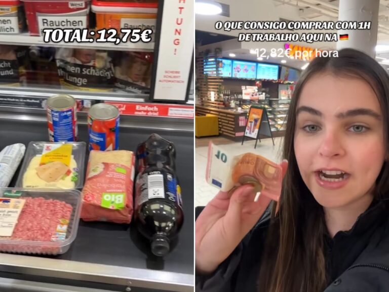 Brasileira viraliza ao mostrar tudo o que consegue comprar com uma hora de trabalho na Alemanha