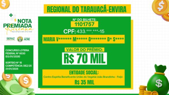 Nota premiada – janeiro