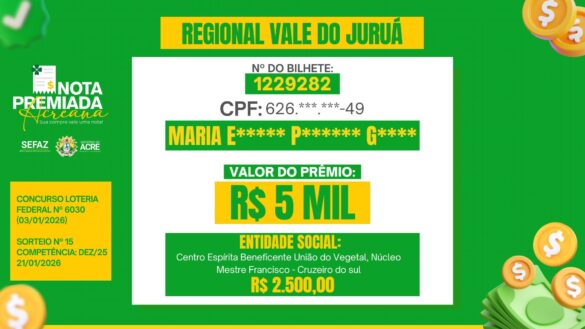 Nota premiada – janeiro