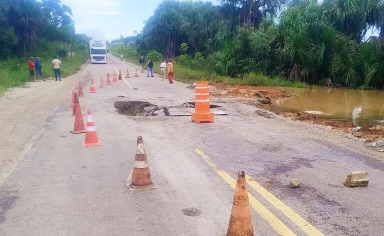 Após chuvas e erosão, Dnit decreta situação de emergência em trecho da BR-364