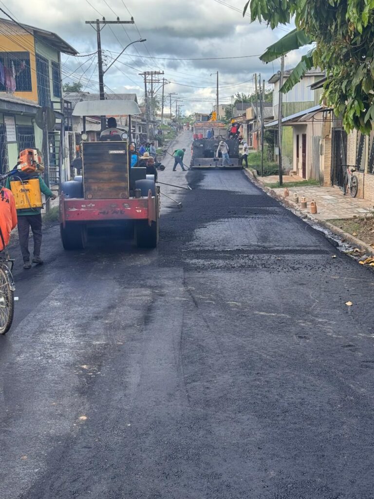 Governo do Acre avança em obras de pavimentação e mobilidade urbana em Feijó