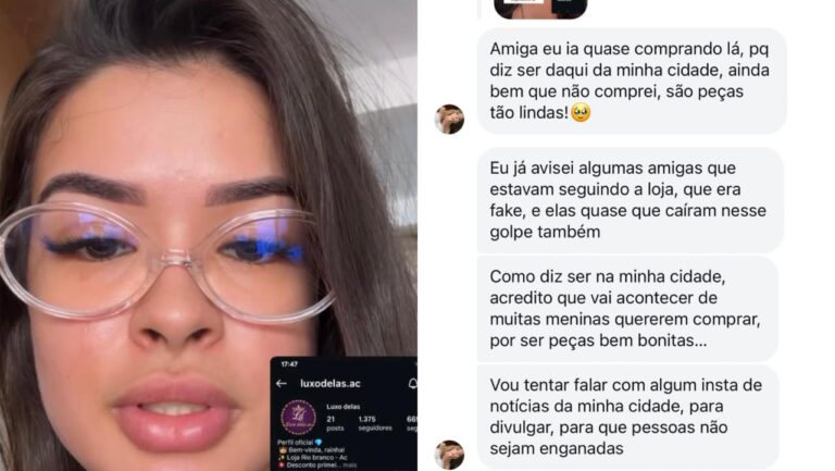 Loja falsa usa imagem de marca conhecida para aplicar golpes em Rio Branco; empresária alerta