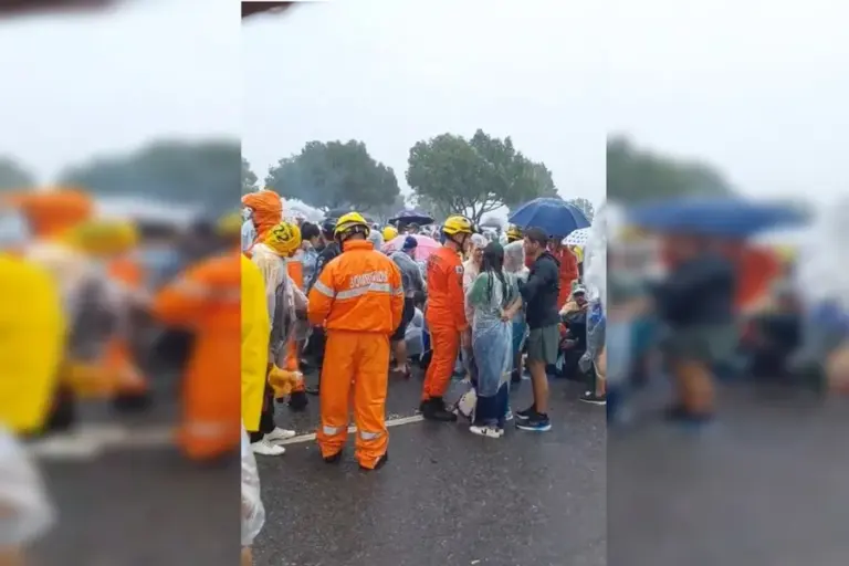 Ato liderado por Nikolas Ferreira termina com 89 pessoas socorridas após frio intenso e tempestade