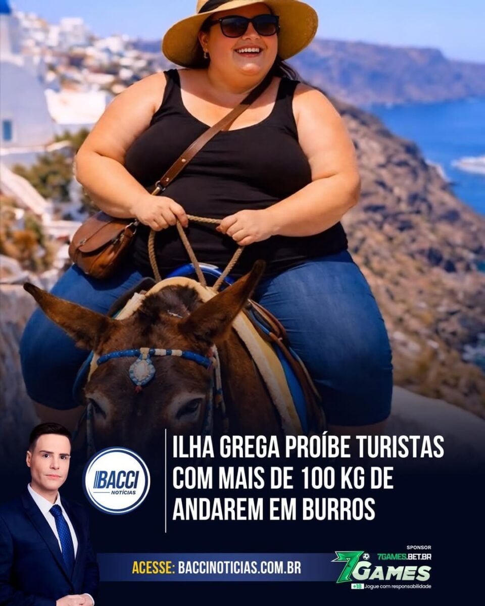 Ilha grega mantém restrição de 100 quilos para passeios em burros, enquanto medida divide opiniões entre defensores dos animais e críticos.