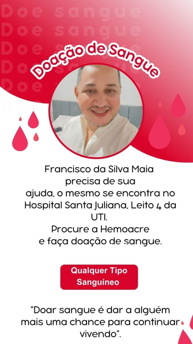 Campanha de doação de sangue mobiliza população em apoio ao vereador Francisco Maia