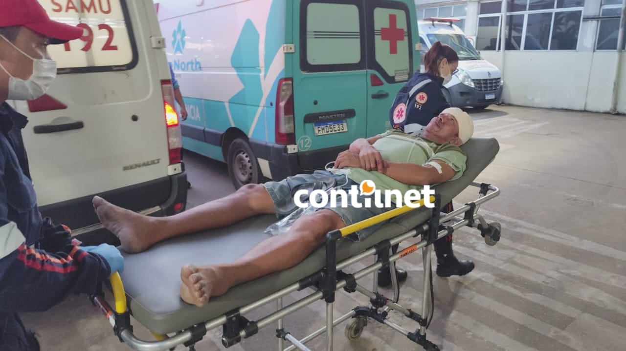 Homem é ferido com golpes de terçado na cabeça