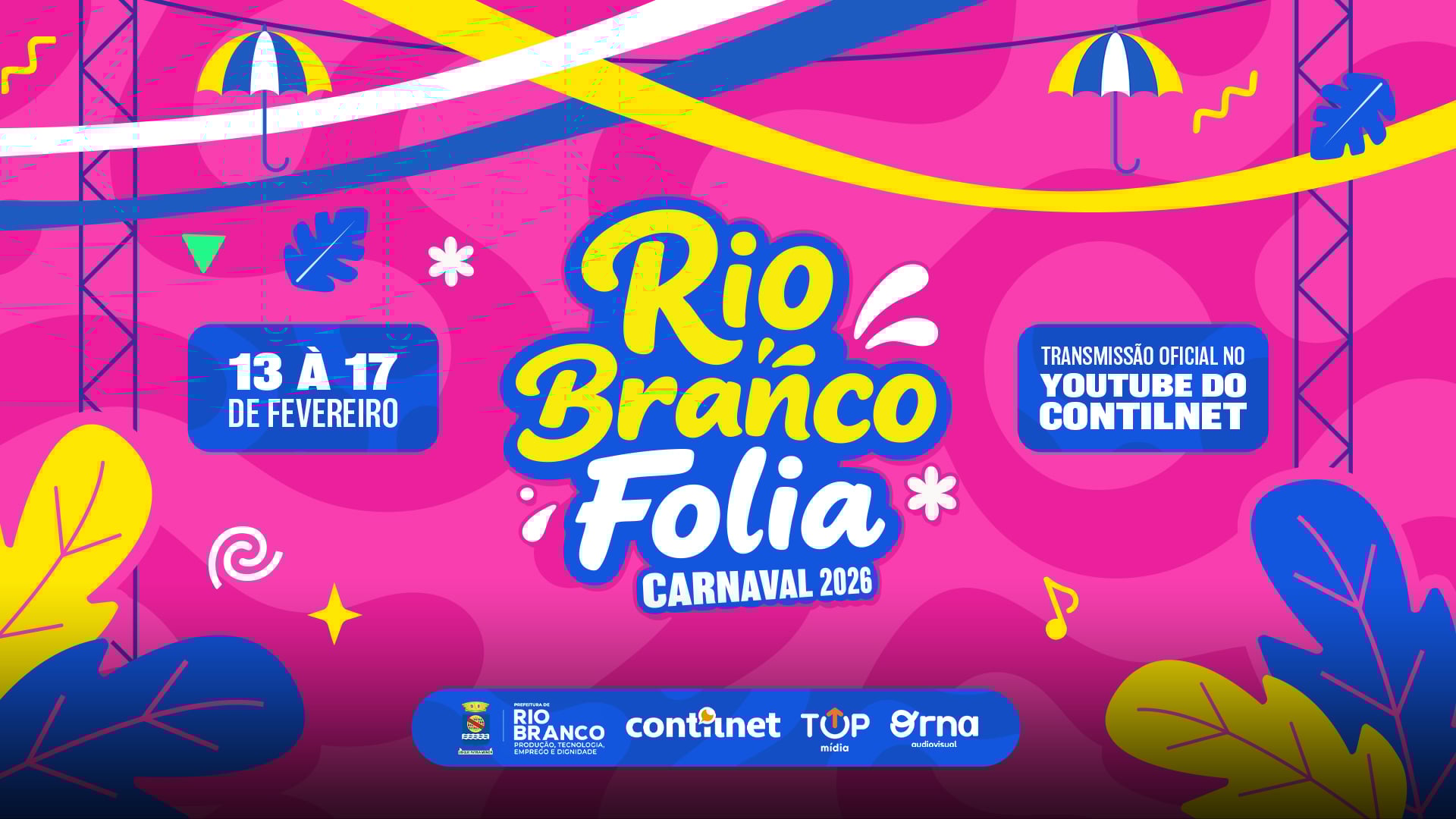 Além de exibir todas as atrações da feira e imagens exclusivas do Carnaval 2026, o ContilNet e a Orna transmitirão os shows locais