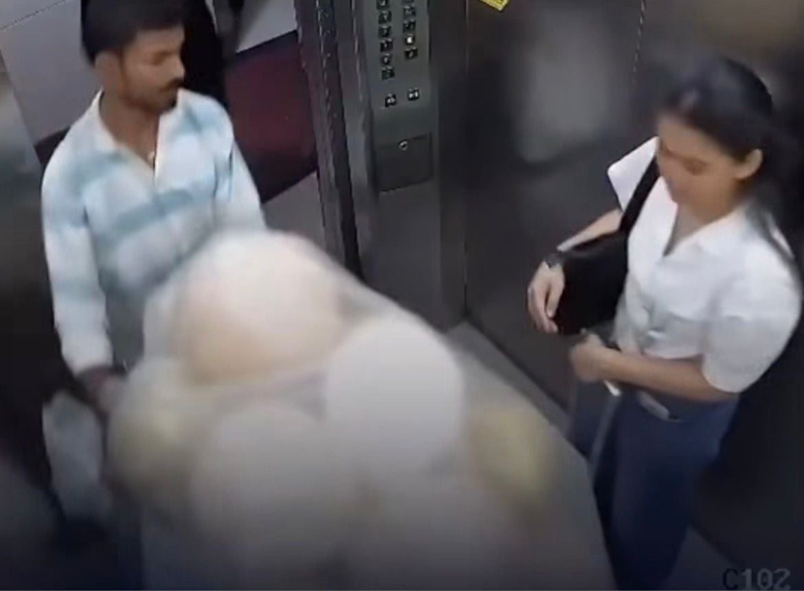 Balões com gás explodem dentro de elevador