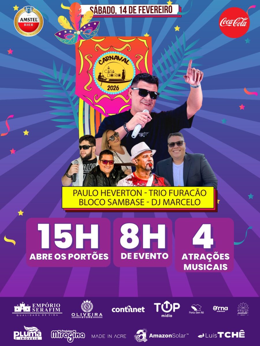 O Bloquinho do Paulo Heverton toma conta da Casa do Rio neste sábado (14) com casa cheia. Os ingressos estão esgotados.