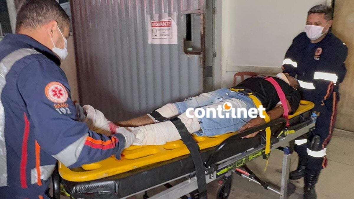 Motociclista fica ferido após colisão com carro em ramal de Porto Acre