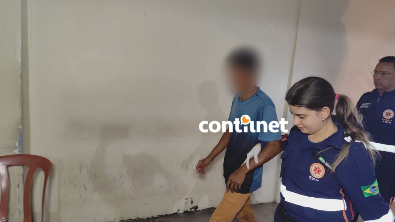 Lucas Silva Souza, de 28 anos, foi esfaqueado durante assalto enquanto voltava da igreja de bicicleta. Ele foi socorrido e está estável.