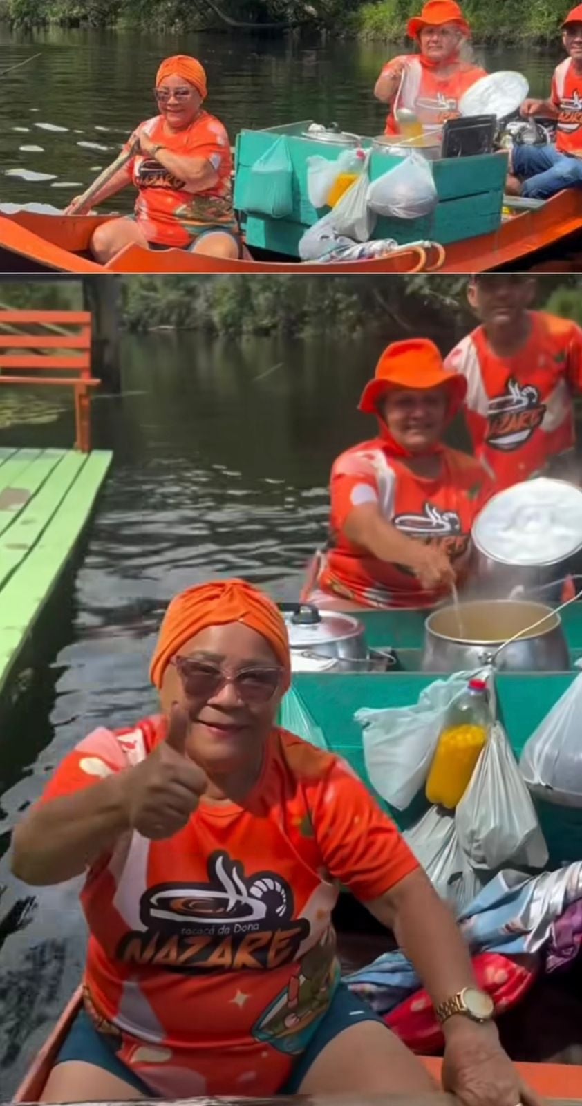 Tacacá vendido em barco no Rio Cupijó viraliza e destaca criatividade de empreendedora ribeirinha em Cametá, no Pará