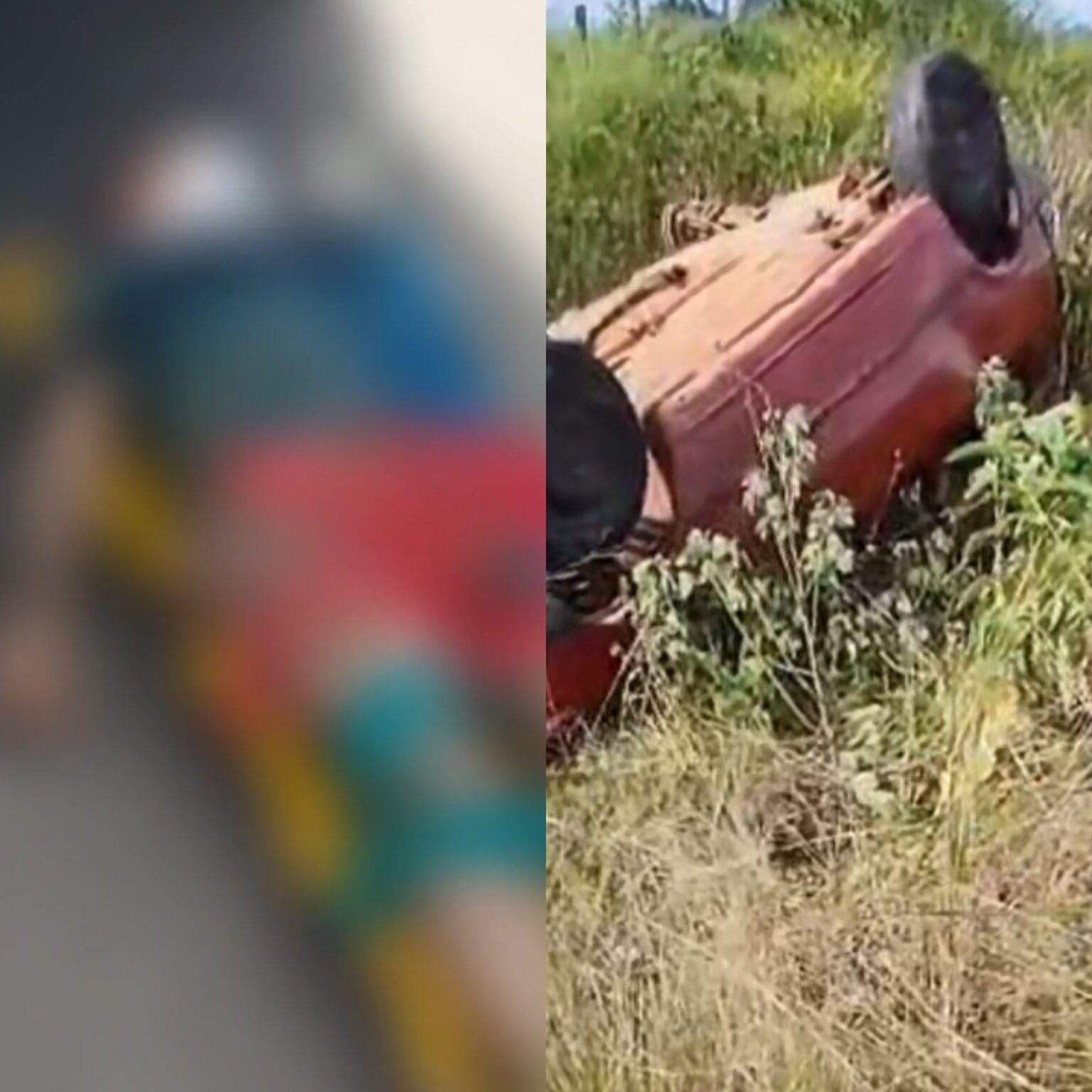 Condutor perde a direção e carro capota em estrada do interior do Acre