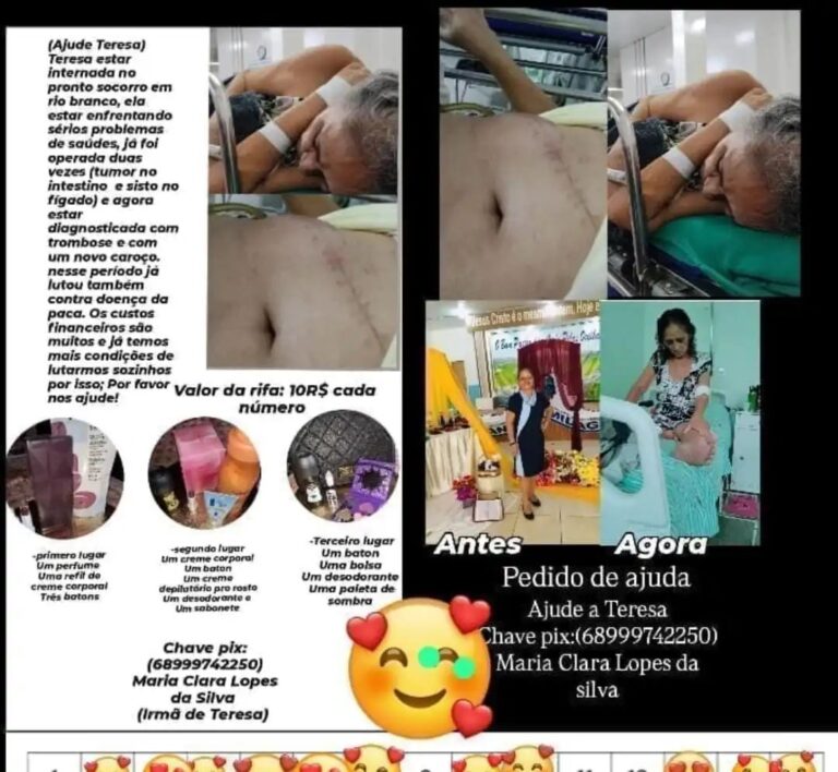 Recentemente, ela também foi diagnosticada com trombose e apresentou um novo caroço