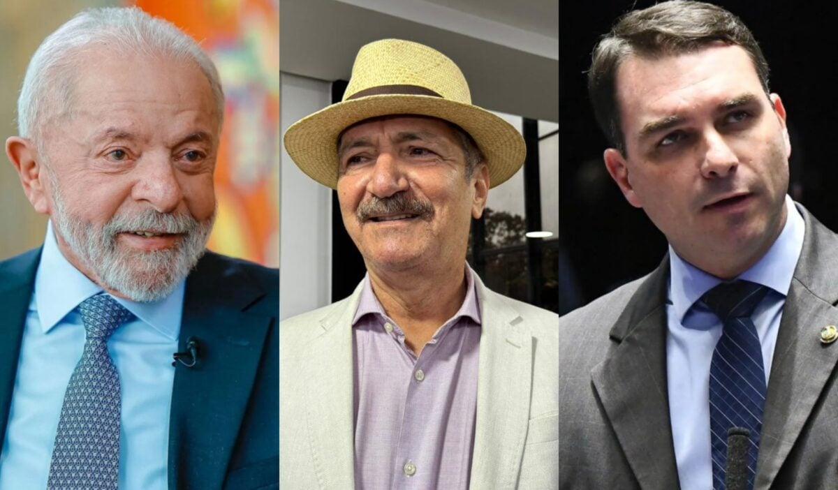 Lula, Aldo Rebelo e Flávio Bolsonaro