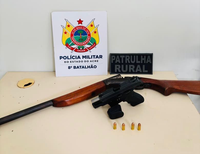 Polícia Militar apreende duas armas de fogo durante ação em Sena Madureira